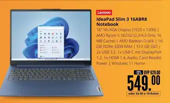 Hirsch und Ille Lenovo ideapad slim 3 16abr8 notebook Angebot