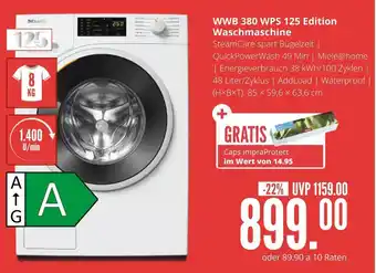 Hirsch und Ille Miele wwb 380 wps 125 edition waschmaschine Angebot