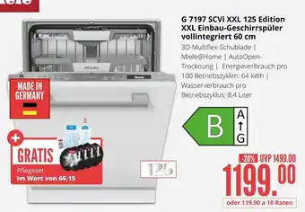 Hirsch und Ille Miele g 7197 scvi xxl 125 edition xxl einbau-geschirrspüler vollintegriert 60 cm Angebot