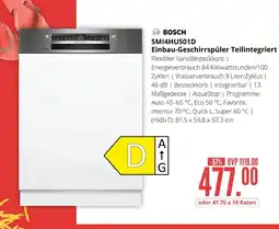 Hirsch und Ille Bosch smi4hus01d einbau-geschirrspüler teilintegriert Angebot