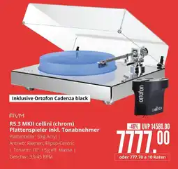 Hirsch und Ille Avm r5.3 mkii cellini (chrom) plattenspieler inkl. tonabnehmer Angebot