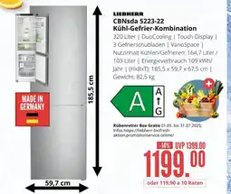 Hirsch und Ille Liebherr cbnsda 5223-22 kühl-gefrier-kombination Angebot