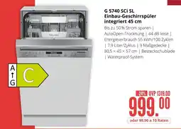 Hirsch und Ille Miele g 5740 sci sl einbau-geschirrspüler integriert 45 cm Angebot
