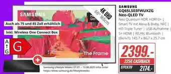 Hirsch und Ille Samsung gq65ls03fwuxzg neo-qled tv Angebot