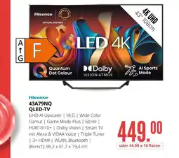 Hirsch und Ille Hisense 43a79nq qled-tv Angebot