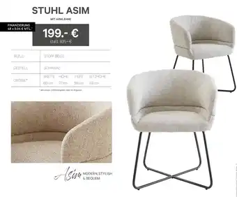 Kabs Polsterwelt Stuhl asim mit armlehne Angebot