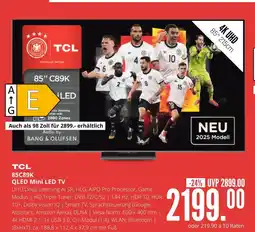 Hirsch und Ille Tcl 85c89k qled mini led tv Angebot