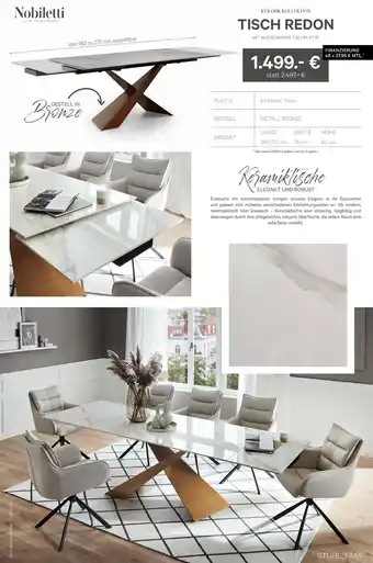 Kabs Polsterwelt Nobiletti tisch redon Angebot
