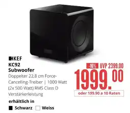 Hirsch und Ille Kef kc92 subwoofer Angebot
