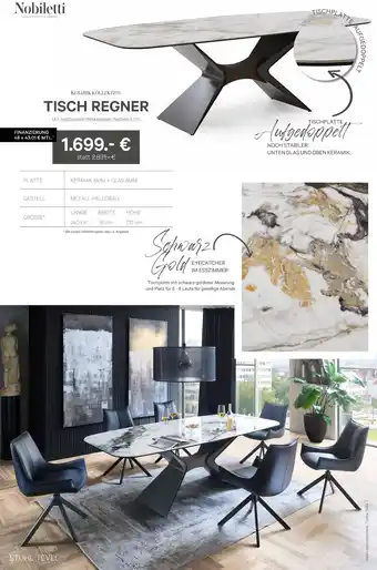 Kabs Polsterwelt Nobiletti tisch regner Angebot
