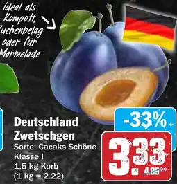 AEZ Deutschland Zwetschgen Angebot