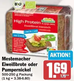 AEZ Mestemacher Eiweißbrote oder Pumpernickel Angebot
