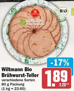 AEZ Wiltmann Bio Brühwurst-Teller Angebot