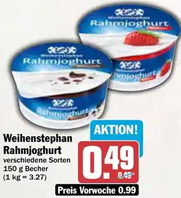 AEZ Weihenstephan Rahmjoghurt Angebot