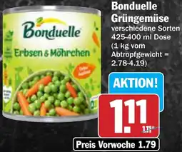 AEZ Bonduelle Grüngemüse Angebot