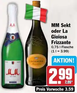 AEZ MM Sekt oder La Gioiosa Frizzante Angebot