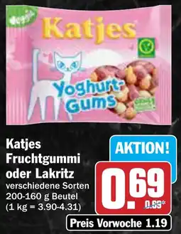 AEZ Katjes Fruchtgummi oder Lakritz Angebot
