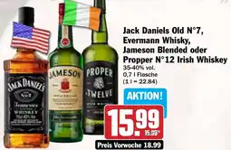 AEZ Jack Daniels Old N°7, Evermann Whisky, Jameson Blended oder Propper N°12 Irish Whiskey Angebot