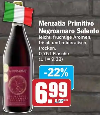 AEZ Menzatia Primitivo Negroamaro Salento Angebot