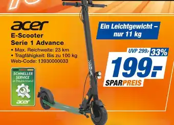 Expert Acer e-scooter serie 1 advance Angebot