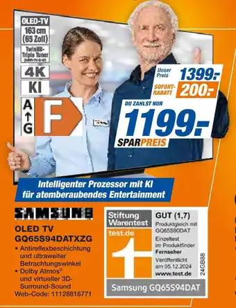 Expert Samsung oled tv gq65s94datxzg Angebot
