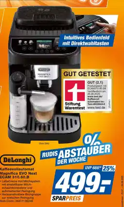 Expert Delonghi kaffeevollautomat magnifica evo next ecam 310.60.b Angebot
