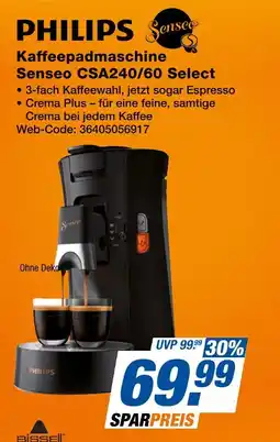 Expert Philips kaffeepadmaschine senseo csa240/60 select Angebot