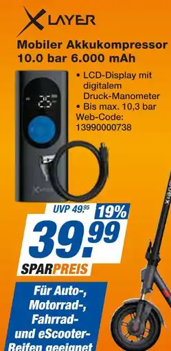 Expert Xlayer mobiler akkukompressor 10.0 bar 6.000 mah Angebot