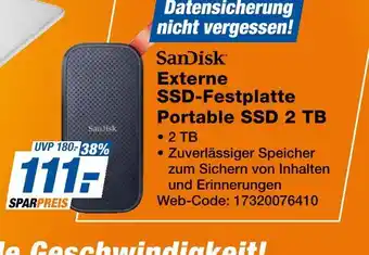 Expert Sandisk externe ssd-festplatte portable ssd 2 tb Angebot