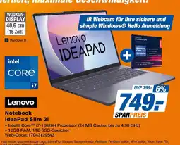 Expert Lenovo notebook ideapad slim 3i Angebot