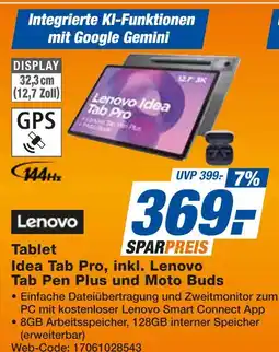 Expert Lenovo idea tab pro inkl. lenovo tab pen plus und moto buds Angebot