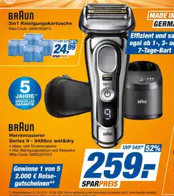 Expert Braun herrenrasierer series 9 - 9486cc wet&dry Angebot