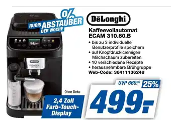 Expert Delonghi kaffeevollautomat ecam 310.60.b Angebot