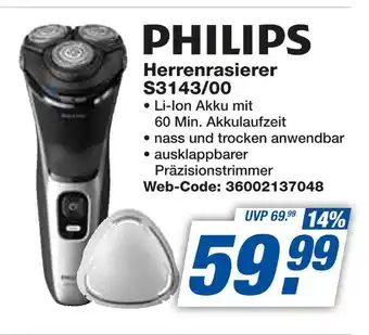 Expert Philips herrenrasierer s3143/00 Angebot