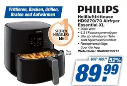 Expert Philips heißluftfritteuse hd9270/70 airfryer essential xl Angebot