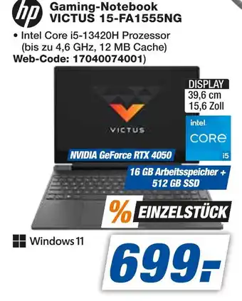 Expert Hp gaming-notebook victus 15-fa1555ng Angebot