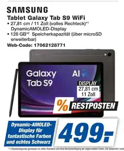Expert Samsung tablet galaxy tab s9 wifi Angebot