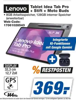 Expert Lenovo tablet idea tab pro + stift + moto buds Angebot