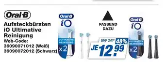 Expert Oral-b aufsteckbürsten io ultimative reinigung weiß Angebot
