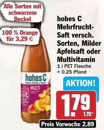 AEZ hohes C Mehrfrucht Saft versch. Sorten, Milder Apfelsaft oder Multivitamin Angebot