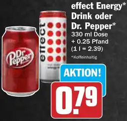 AEZ effect Energy Drink oder Dr. Pepper Angebot