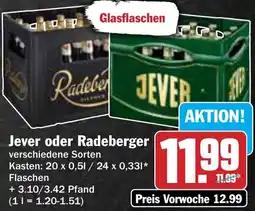 AEZ Jever oder Radeberger Angebot