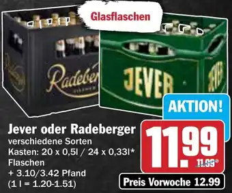 AEZ Jever oder Radeberger Angebot