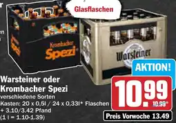 AEZ Warsteiner oder Krombacher Spezi Angebot