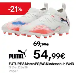 Decathlon Puma future 8 match fg/ag kinderschuh weiß Angebot