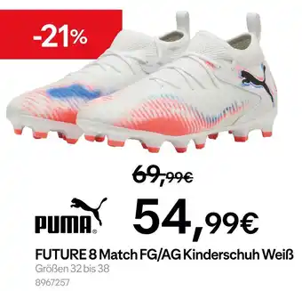 Decathlon Puma future 8 match fg/ag kinderschuh weiß Angebot