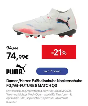 Decathlon Puma damen/herren fußballschuhe nockenschuhe fg/ag - future 8 match q3 Angebot
