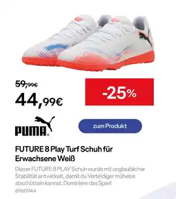 Decathlon Puma future 8 play turf schuh für erwachsene weiß Angebot