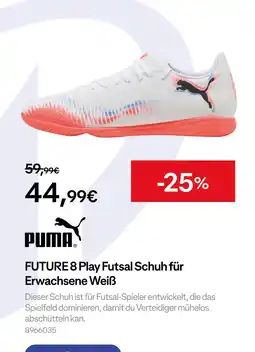 Decathlon Puma future 8 play futsal schuh für erwachsene weiß Angebot