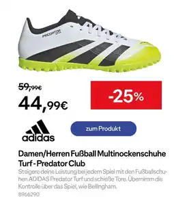Decathlon Adidas damen/herren fußball multinockenschuhe turf - predator club Angebot